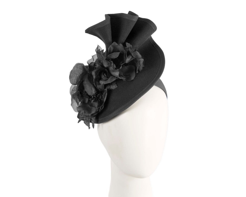 Fascinators Online - Black Winter Racing Fascinator by Fillies Collection