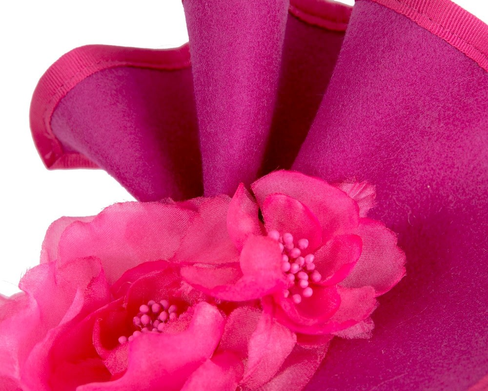 Fuchsia Winter Racing Fascinator by Fillies Collection - Fascinators Online Fuchsia Winter Racing Fascinator by Fillies Collection - Image 3