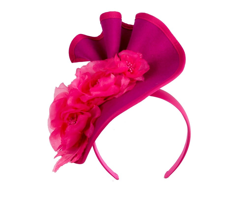Fascinators Online - Fuchsia Winter Racing Fascinator by Fillies Collection