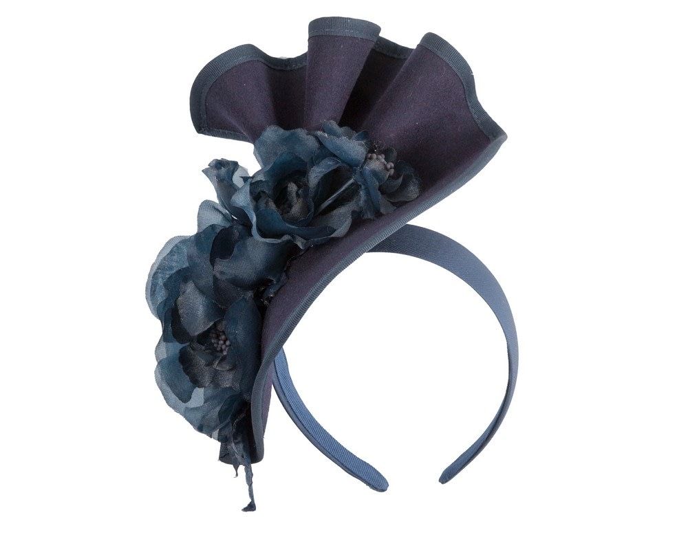 Fascinators Online - Navy Winter Racing Fascinator by Fillies Collection