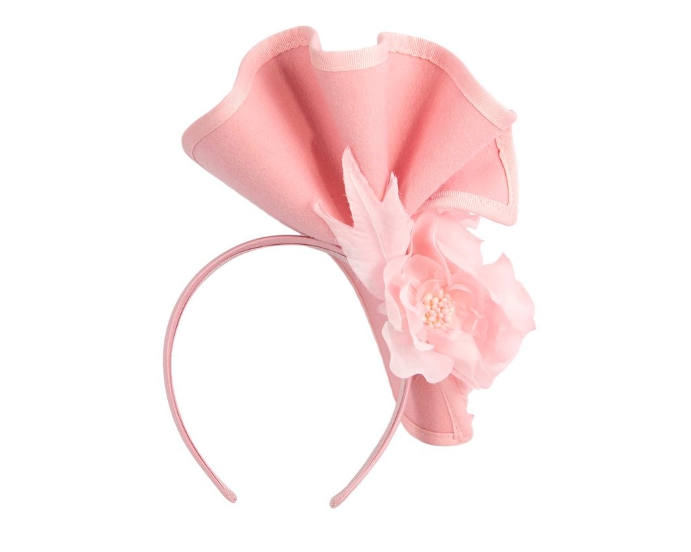 Pink Winter Racing Fascinator by Fillies Collection - Fascinators Online Pink Winter Racing Fascinator by Fillies Collection - Image 4