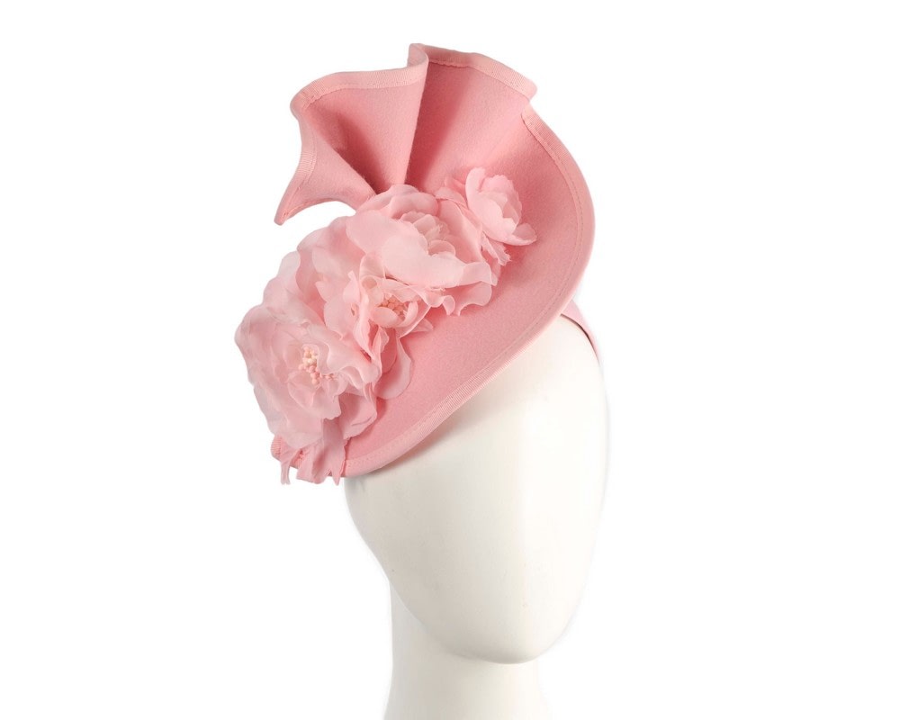 Fascinators Online - Pink Winter Racing Fascinator by Fillies Collection