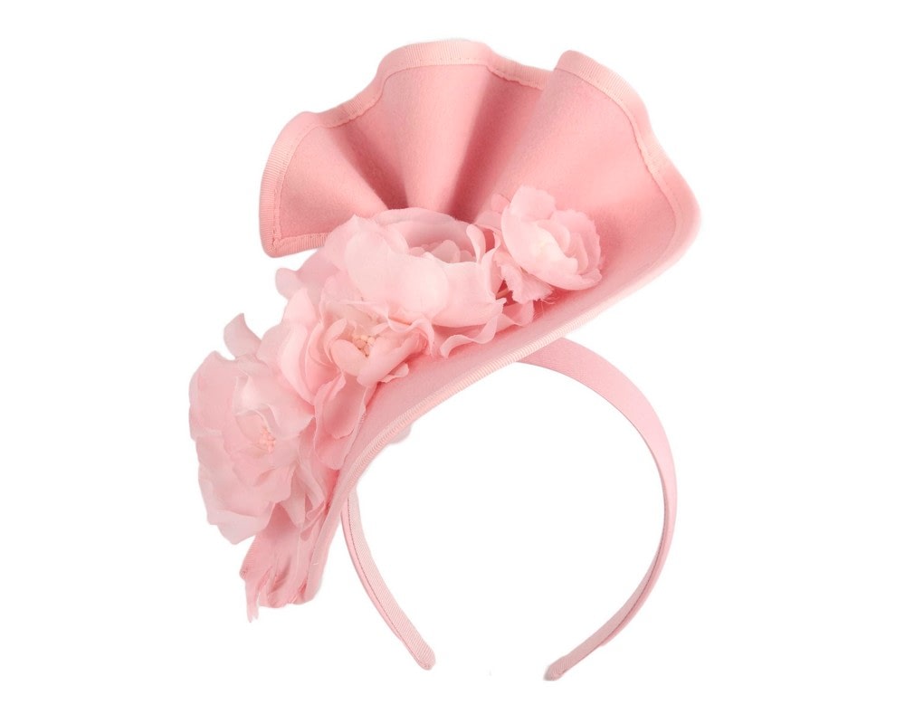 Fascinators Online - Pink Winter Racing Fascinator by Fillies Collection