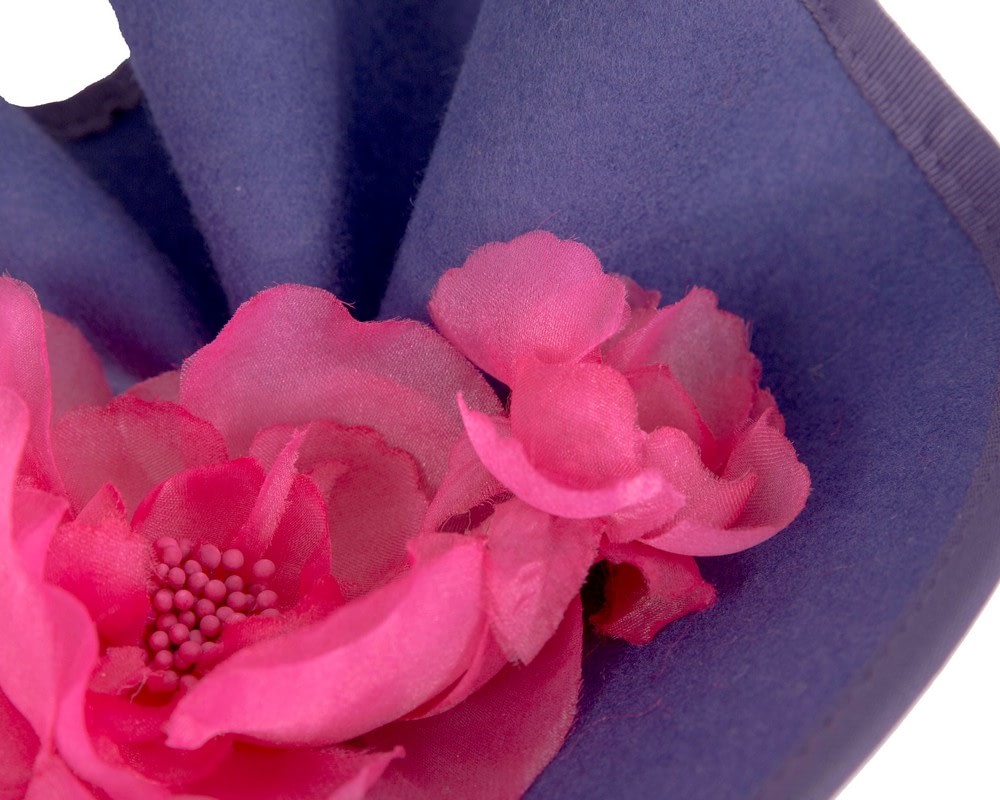 Purple & Fuchsia Winter Racing Fascinator by Fillies Collection - Fascinators Online Purple & Fuchsia Winter Racing Fascinator by Fillies Collection - Image 3