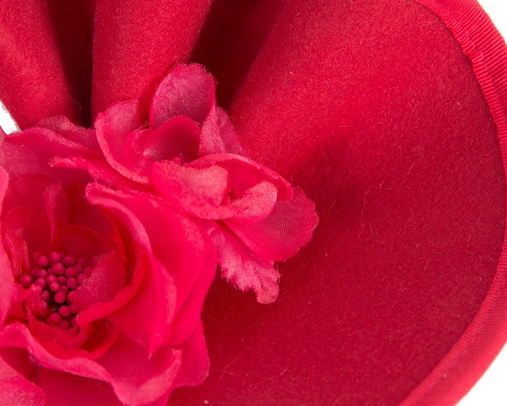 Red Winter Racing Fascinator by Fillies Collection - Fascinators Online Red Winter Racing Fascinator by Fillies Collection - Image 3