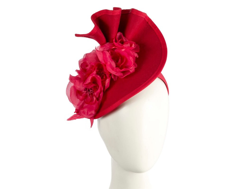 Fascinators Online - Red Winter Racing Fascinator by Fillies Collection