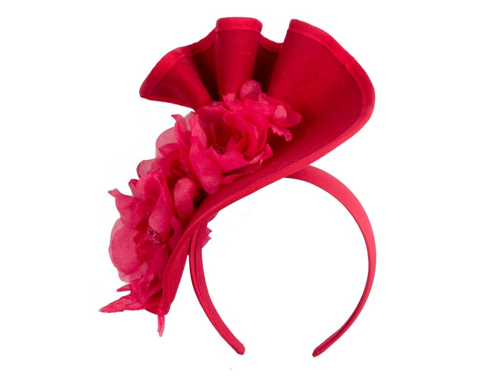 Fascinators Online - Red Winter Racing Fascinator by Fillies Collection