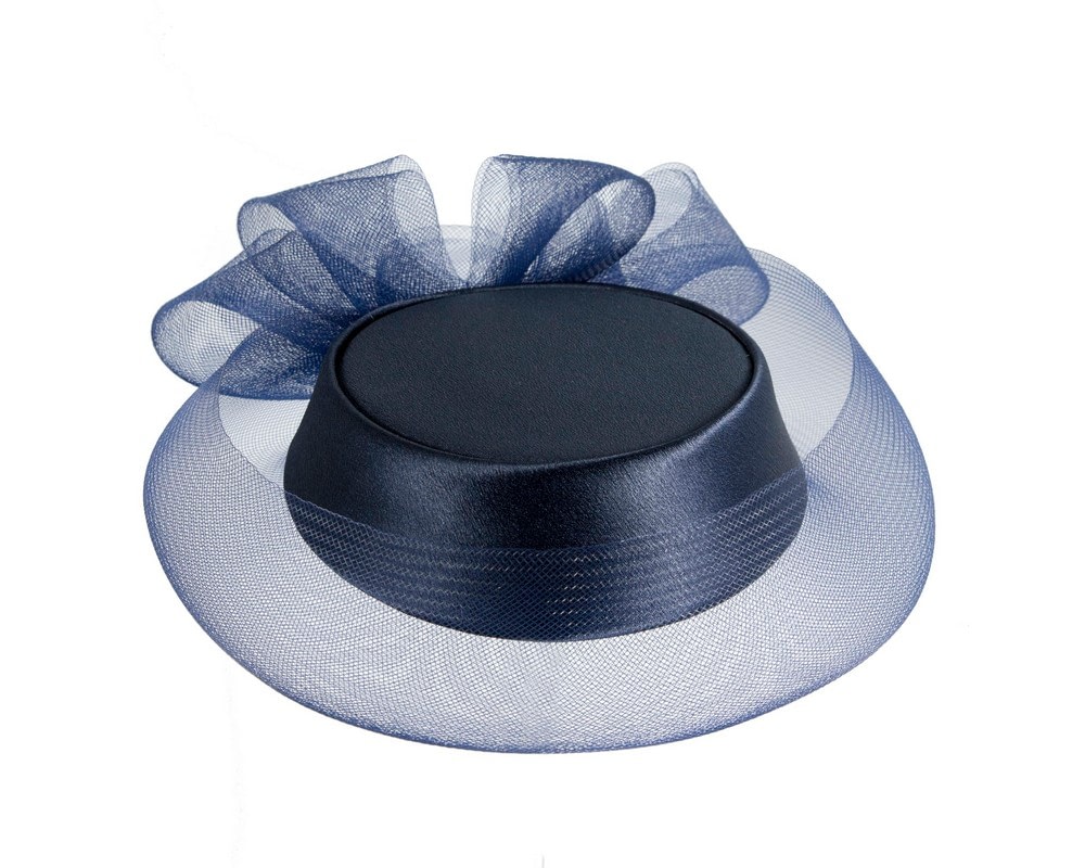 Fascinators Online - Navy custom made special occasion hat by Cupids Millinery