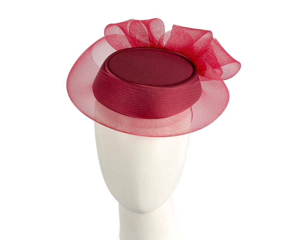 Fascinators Online - Wine custom made special occasion hat by Cupids Millinery