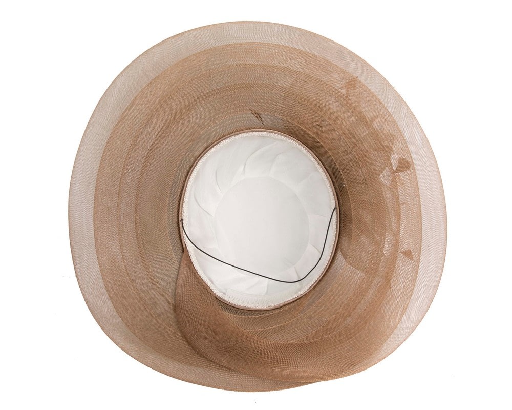 Buff custom made Mother of the Bride hat - Fascinators Online Buff custom made Mother of the Bride hat - Image 7