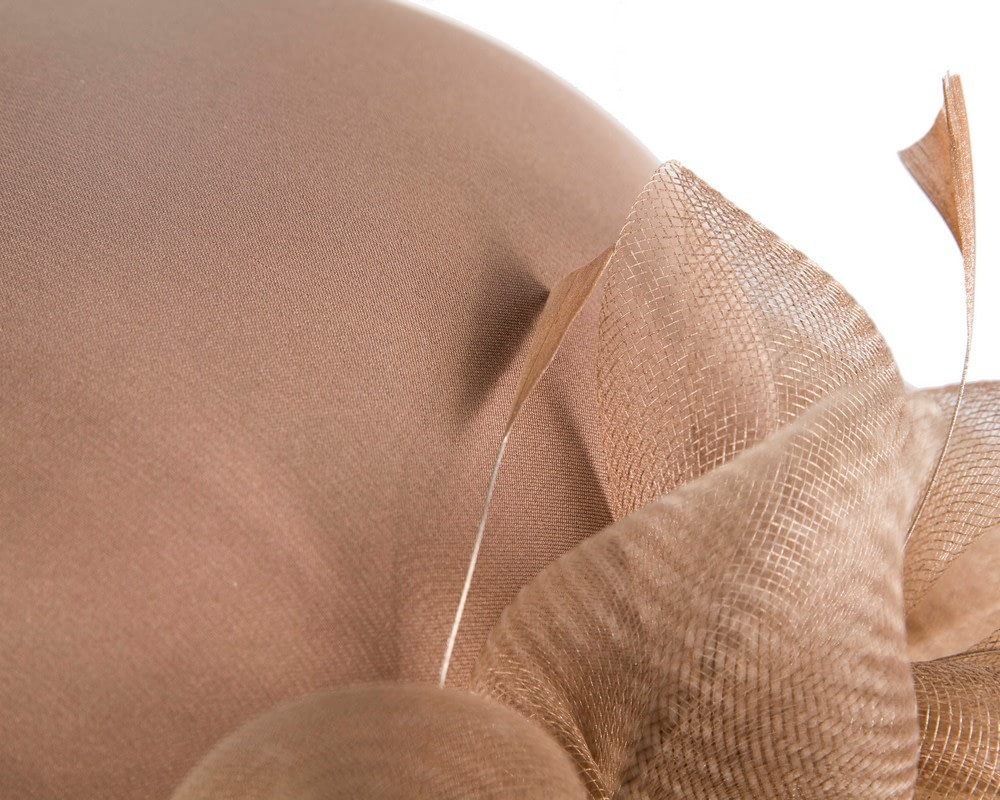 Buff custom made Mother of the Bride hat - Fascinators Online Buff custom made Mother of the Bride hat - Image 5