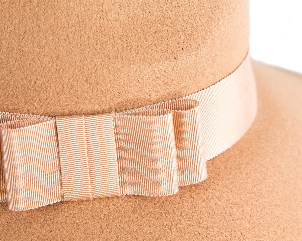 Beige Max Alexander Beige Wide Brim Felt Hat - Fascinators Online Beige Max Alexander Beige Wide Brim Felt Hat - Image 5