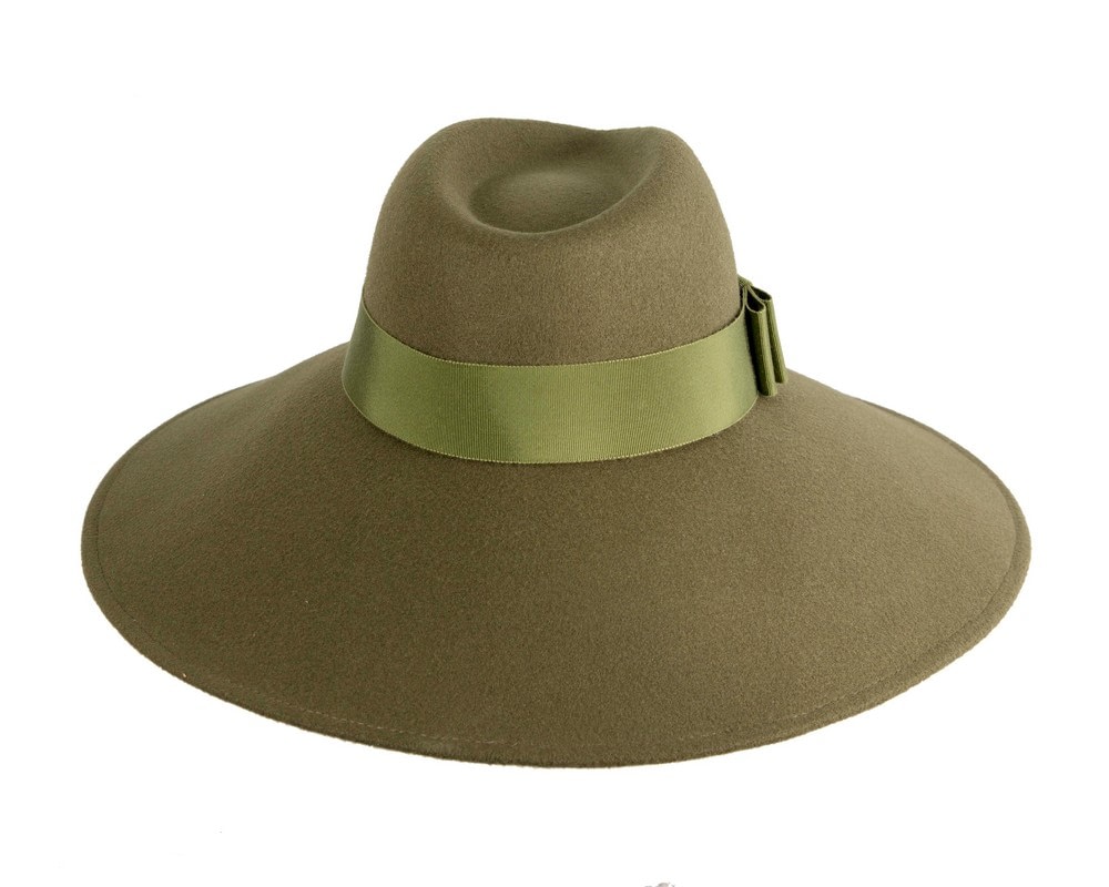 Olive Max Alexander Beige Wide Brim Felt Hat - Fascinators Online Olive Max Alexander Beige Wide Brim Felt Hat - Image 6