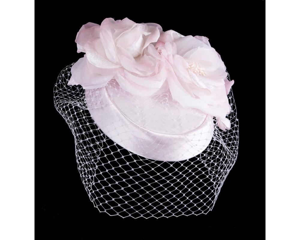 Fascinators Online - Pink Pillbox Fascinator – Handmade in Australia