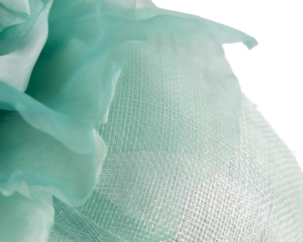 Large Fillies Collection Aqua Fascinator Hat - Fascinators Online Large Fillies Collection Aqua Fascinator Hat - Image 5