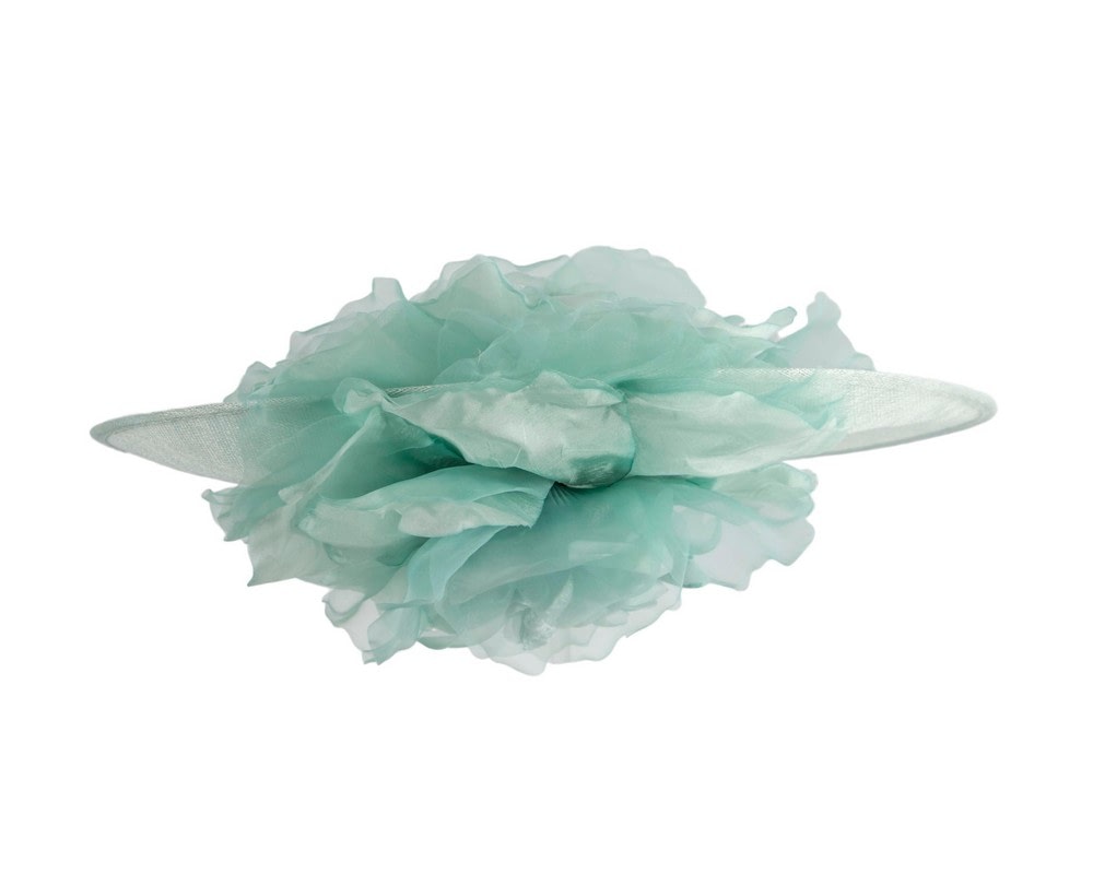 Large Fillies Collection Aqua Fascinator Hat - Fascinators Online Large Fillies Collection Aqua Fascinator Hat - Image 4