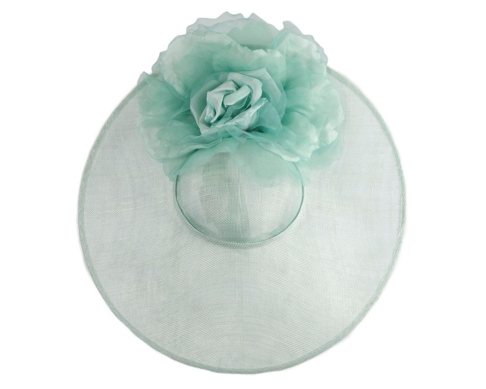 Large Fillies Collection Aqua Fascinator Hat - Fascinators Online Large Fillies Collection Aqua Fascinator Hat - Image 3