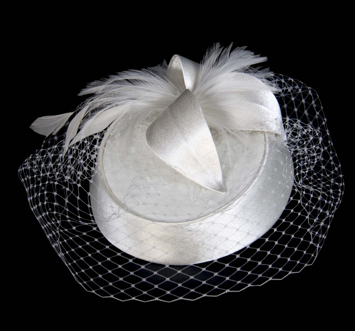 Fascinators Online - Custom made cream pillbox hat by Cupids Millinery