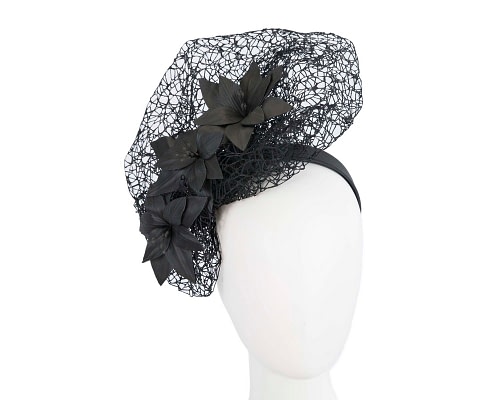 Fascinators Online - Black designers racing fascinator by Fillies Collection