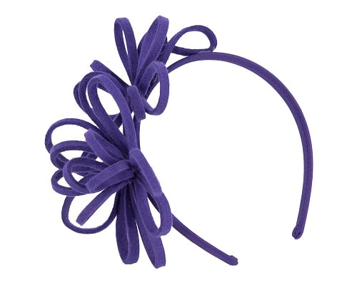 Fascinators Online - Purple felt loops winter fascinators