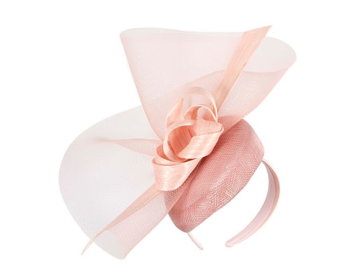 Fascinators Online - Bespoke dusty pink spring racing fascinator by Fillies Collection