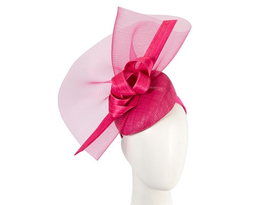 Fascinators Online - Bespoke fuchsia spring racing fascinator by Fillies Collection