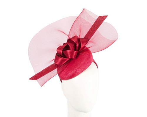 Fascinators Online - Bespoke red spring racing fascinator by Fillies Collection