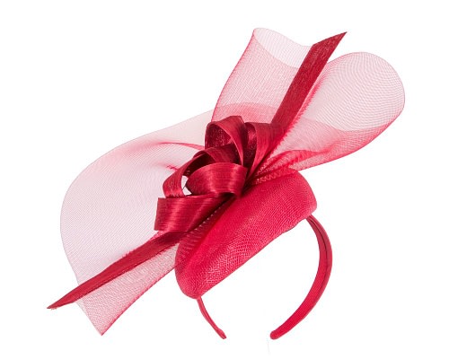 Fascinators Online - Bespoke red spring racing fascinator by Fillies Collection