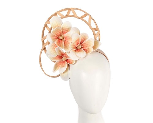 Fascinators Online - Exclusive nude flower fascinator by Fillies Collection