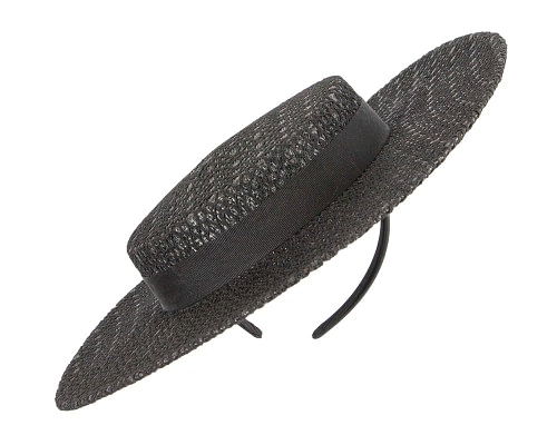 Fascinators Online - Max Alexander Black Boater Hat