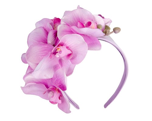 Fascinators Online - Realistic lilac orchid flower headband by Fillies Collection