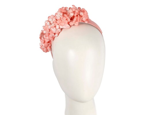 Fascinators Online - Coral flower fascinator headband by Max Alexander