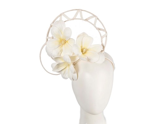 Fascinators Online - Exclusive cream flower fascinator by Fillies Collection