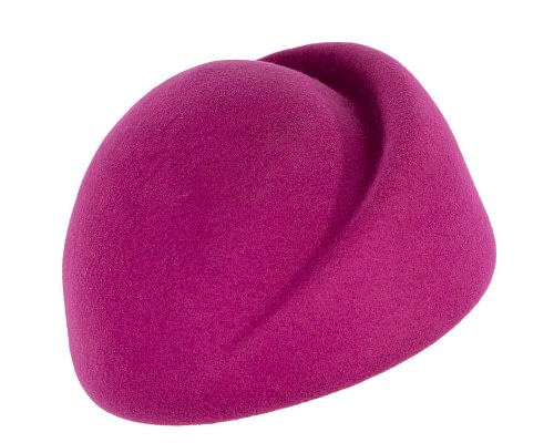 Fascinators Online - Designers fuchsia felt winter fashion hat by Max Alexander