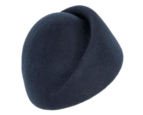 Fascinators Online - Designers navy felt winter fashion hat by Max Alexander