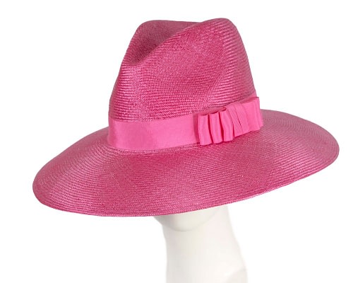 Fascinators Online - Fuchsia wide brim ladies fedora hat by Max Alexander