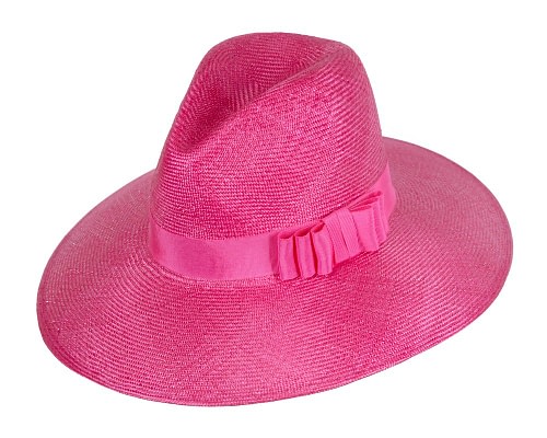 Fascinators Online - Fuchsia wide brim ladies fedora hat by Max Alexander