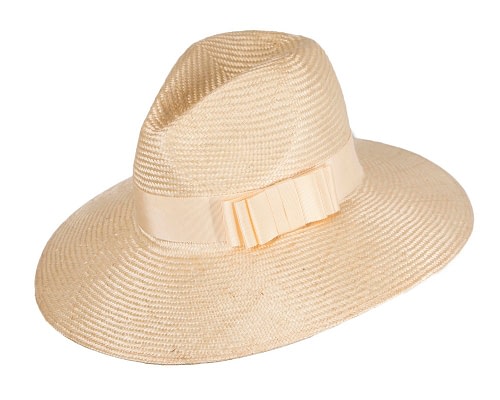 Fascinators Online - Natural wide brim ladies fedora hat by Max Alexander