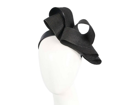 Fascinators Online - Black loops racing fascinator by Max Alexander