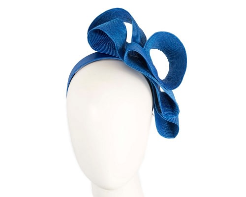 Fascinators Online - Royal Blue loops racing fascinator by Max Alexander