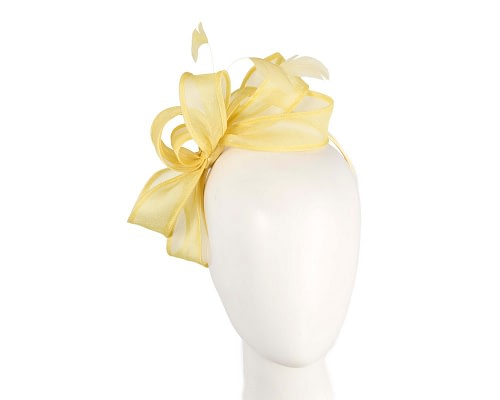 Fascinators Online - Small yellow racing fascinator by Max Alexander