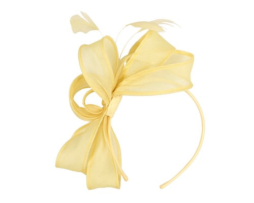 Fascinators Online - Small yellow racing fascinator by Max Alexander
