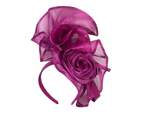 Fascinators Online - Maroon sculptured silk abaca fascinator by Fillies Collection