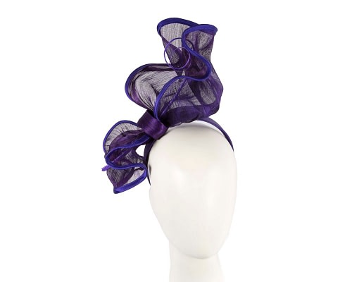 Fascinators Online - Twisted purple racing fascinator by Fillies Collection