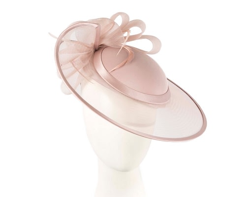 Fascinators Online - Tea rose custom made Mother of the Bride hat