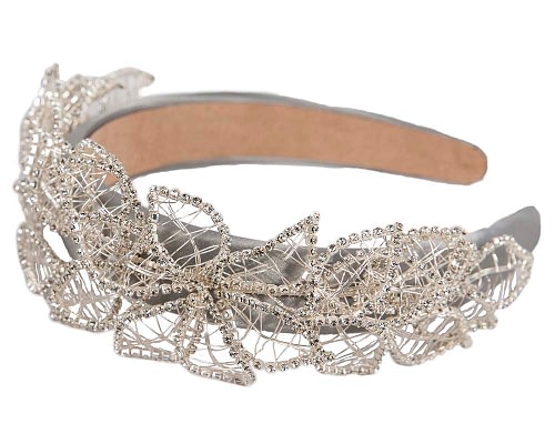 Fascinators Online - Elegant Silver Leaf Fascinator Headband by Fillies Collection