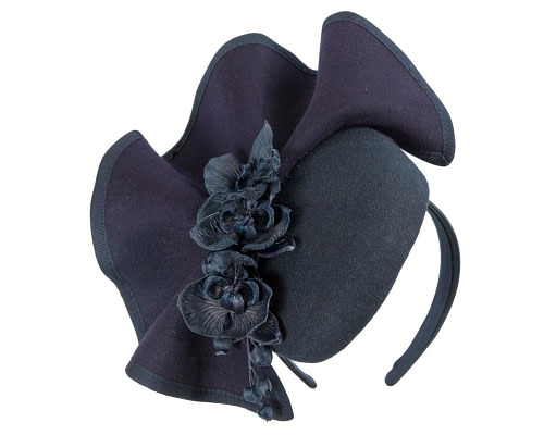 Fascinators Online - Bespoke navy racing fascinator by Fillies Collection