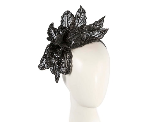 Fascinators Online - Sparkling Black Fascinator with Sequins by Fillies Collection