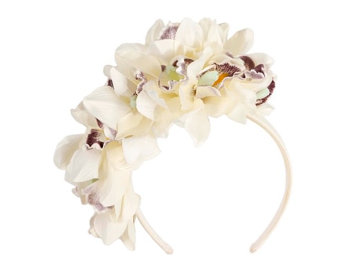 Fascinators Online - Floral Cream Fascinator - Max Alexander