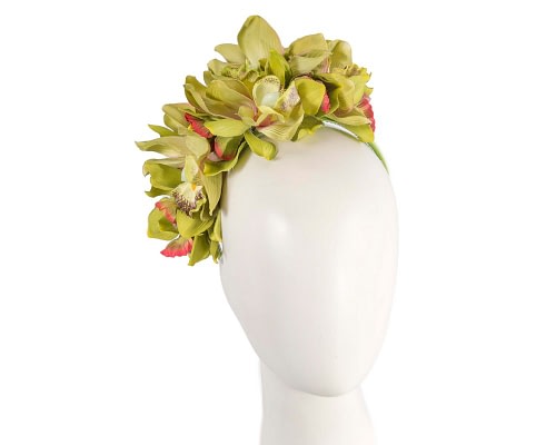 Fascinators Online - Floral Lime Green Fascinator - Max Alexander